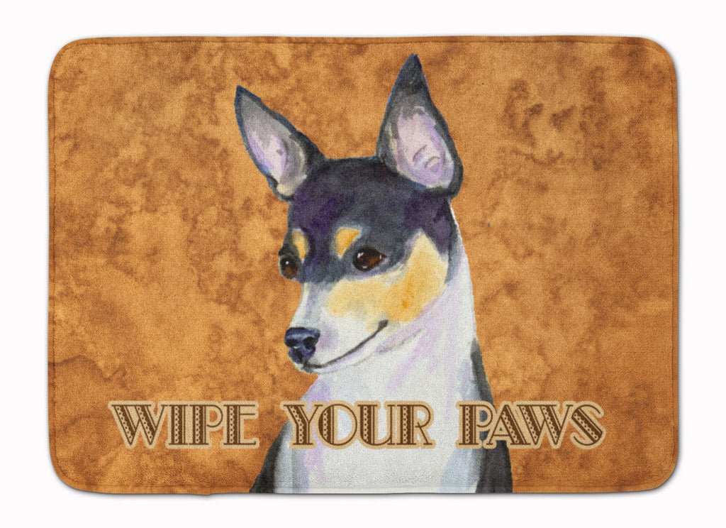 Toy Fox Terrier Wipe your Paws Memory Foam Kitchen Mat Machine Washable Anti-Fatigue Cushion Comfort Bath or Kitchen Rug