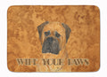 Bullmastiff Wipe your Paws Memory Foam Kitchen Mat Machine Washable Anti-Fatigue Cushion Comfort Bath or Kitchen Rug