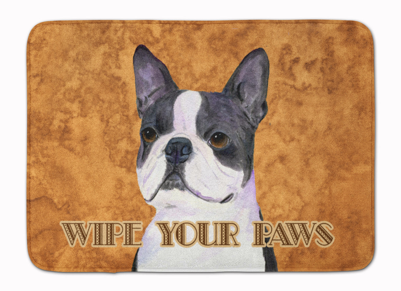 Boston Terrier Wipe your Paws Memory Foam Kitchen Mat Machine Washable Anti-Fatigue Cushion Comfort Bath or Kitchen Rug