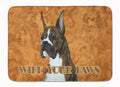 Brindle Boxer Wipe your Paws Memory Foam Kitchen Mat Machine Washable Anti-Fatigue Cushion Comfort Bath or Kitchen Rug