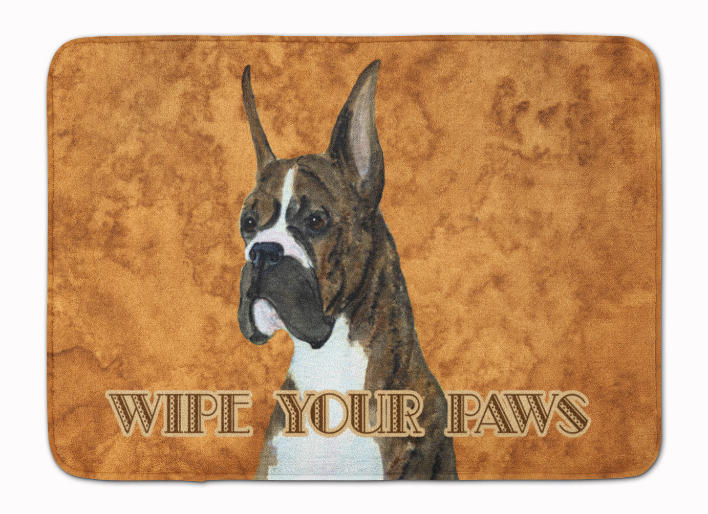 Brindle Boxer Wipe your Paws Memory Foam Kitchen Mat Machine Washable Anti-Fatigue Cushion Comfort Bath or Kitchen Rug
