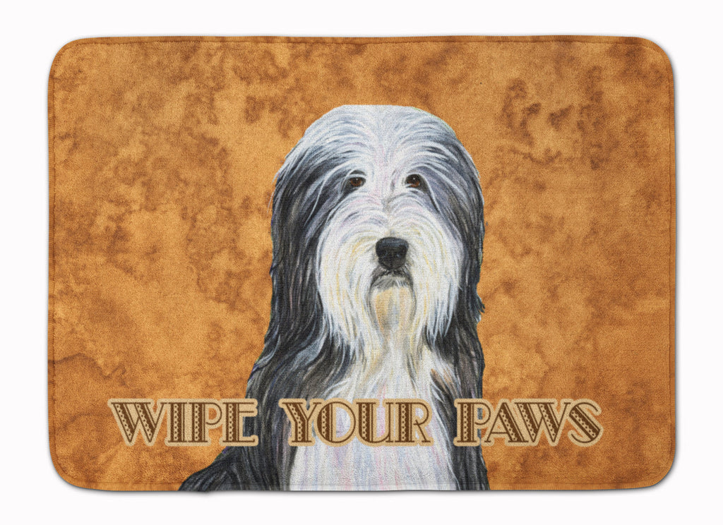 Bearded Collie Wipe your Paws Memory Foam Kitchen Mat Machine Washable Anti-Fatigue Cushion Comfort Bath or Kitchen Rug