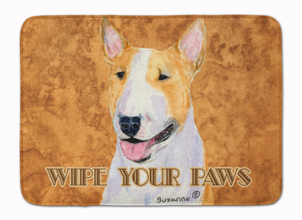 Bull Terrier Wipe your Paws Memory Foam Kitchen Mat Machine Washable Anti-Fatigue Cushion Comfort Bath or Kitchen Rug