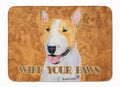 Bull Terrier Wipe your Paws Memory Foam Kitchen Mat Machine Washable Anti-Fatigue Cushion Comfort Bath or Kitchen Rug