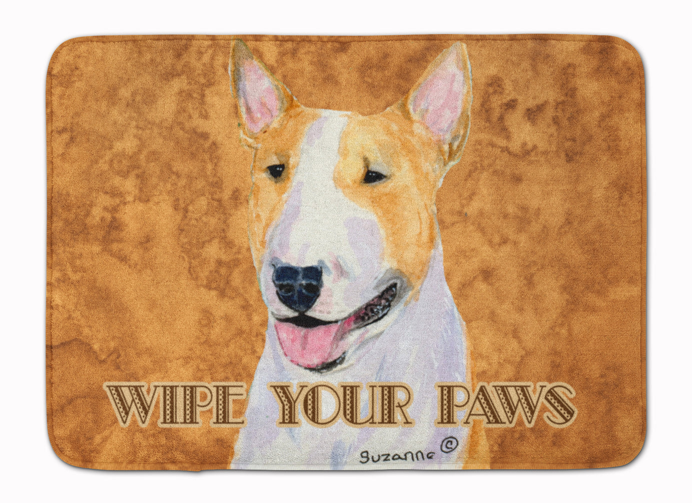 Bull Terrier Wipe your Paws Memory Foam Kitchen Mat Machine Washable Anti-Fatigue Cushion Comfort Bath or Kitchen Rug