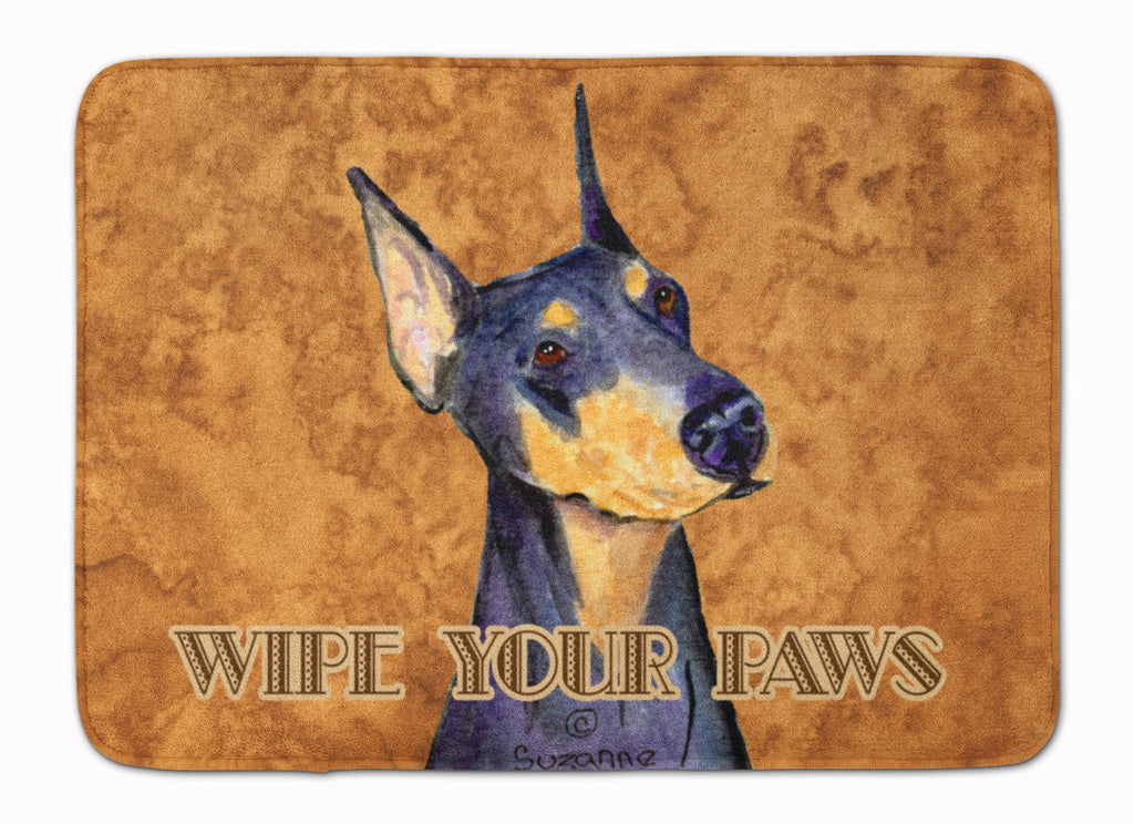Black and Tan Doberman Wipe your Paws Memory Foam Kitchen Mat Machine Washable Anti-Fatigue Cushion Comfort Bath or Kitchen Rug