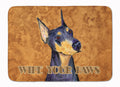 Black and Tan Doberman Wipe your Paws Memory Foam Kitchen Mat Machine Washable Anti-Fatigue Cushion Comfort Bath or Kitchen Rug
