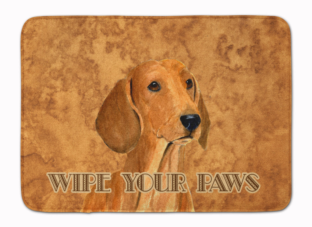 Red Dachshund Wipe your Paws Memory Foam Kitchen Mat Machine Washable Anti-Fatigue Cushion Comfort Bath or Kitchen Rug