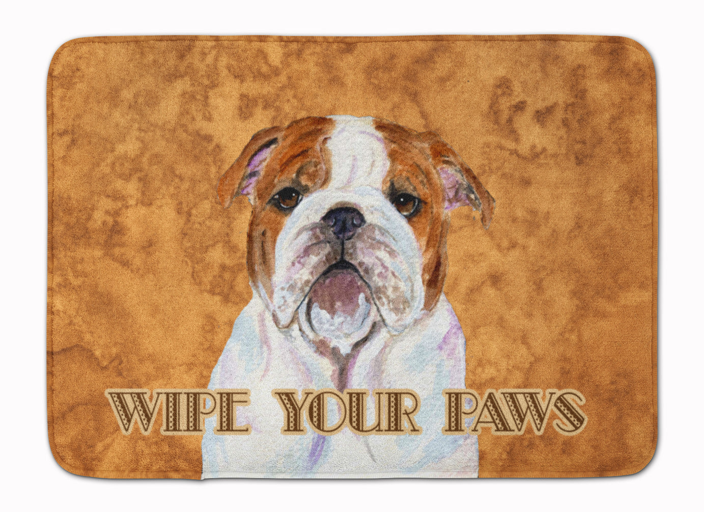 Bulldog English Wipe your Paws Memory Foam Kitchen Mat Machine Washable Anti-Fatigue Cushion Comfort Bath or Kitchen Rug