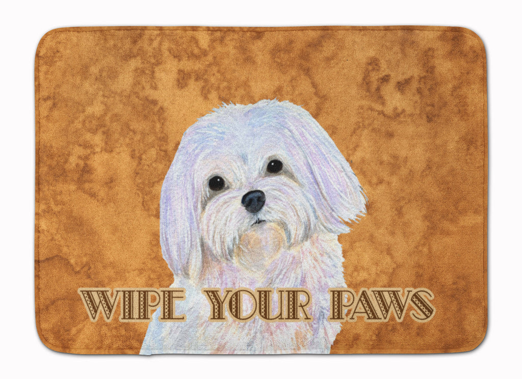 Puppy Cut Maltese Wipe your Paws Memory Foam Kitchen Mat Machine Washable Anti-Fatigue Cushion Comfort Bath or Kitchen Rug