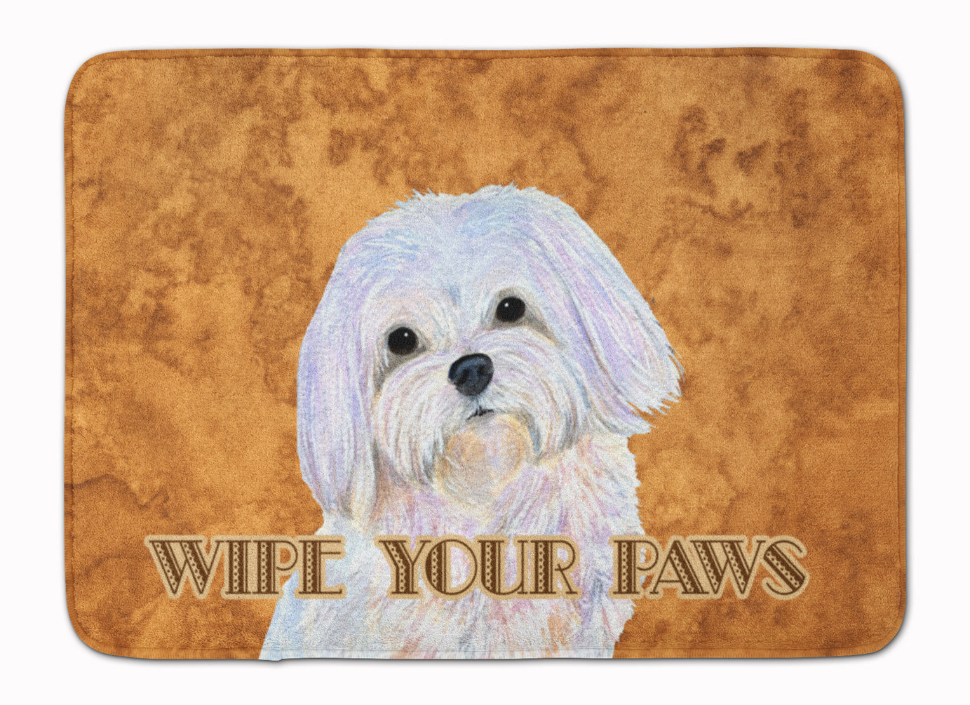 Puppy Cut Maltese Wipe your Paws Memory Foam Kitchen Mat Machine Washable Anti-Fatigue Cushion Comfort Bath or Kitchen Rug