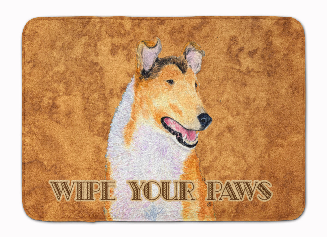 Collie Smooth Wipe your Paws Memory Foam Kitchen Mat Machine Washable Anti-Fatigue Cushion Comfort Bath or Kitchen Rug