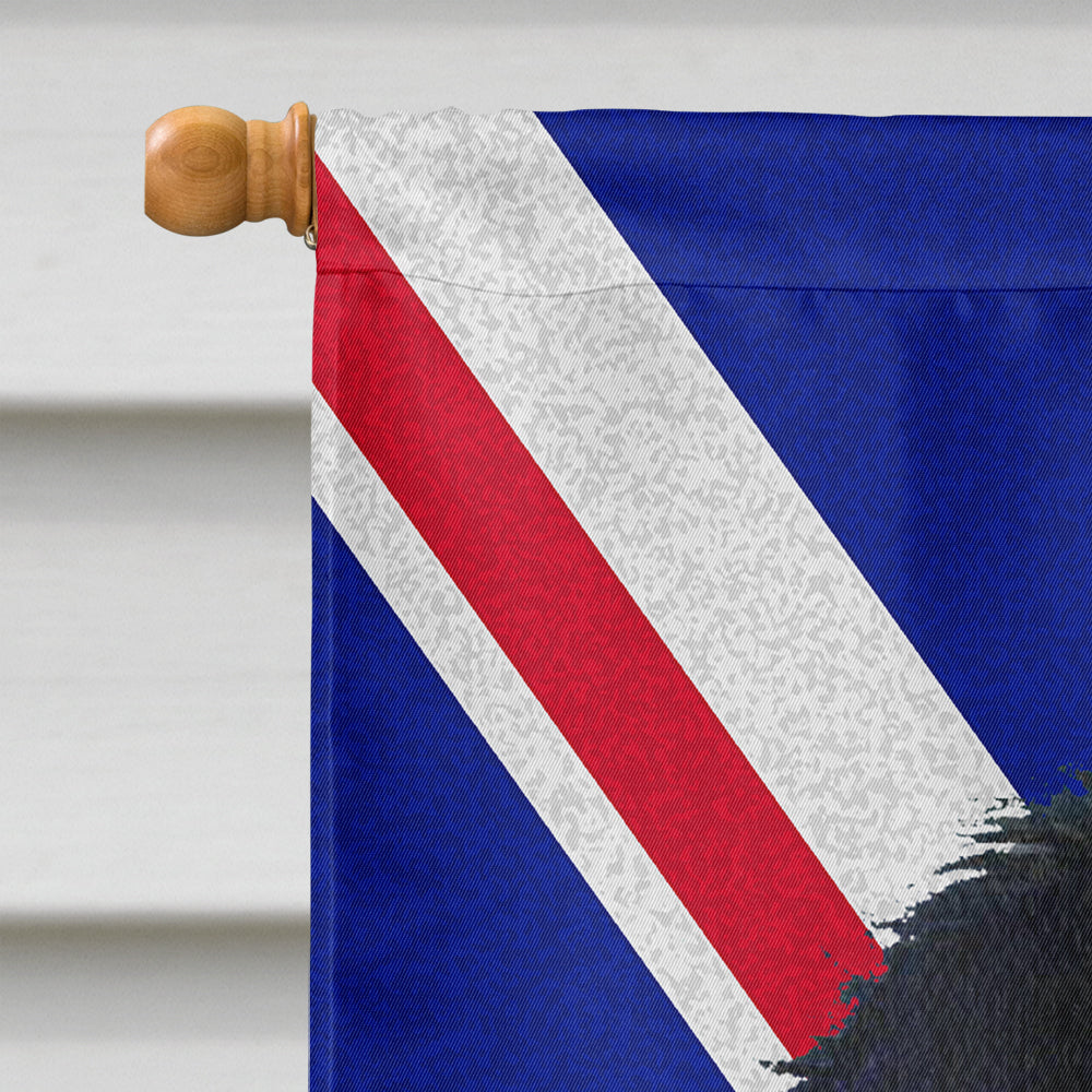 Japanese Chin with English Union Jack British Flag House Flag 28x40 Porch Sleeve Pole Decorative Outside Yard Banner Artwork Wall Hanging, Polyester