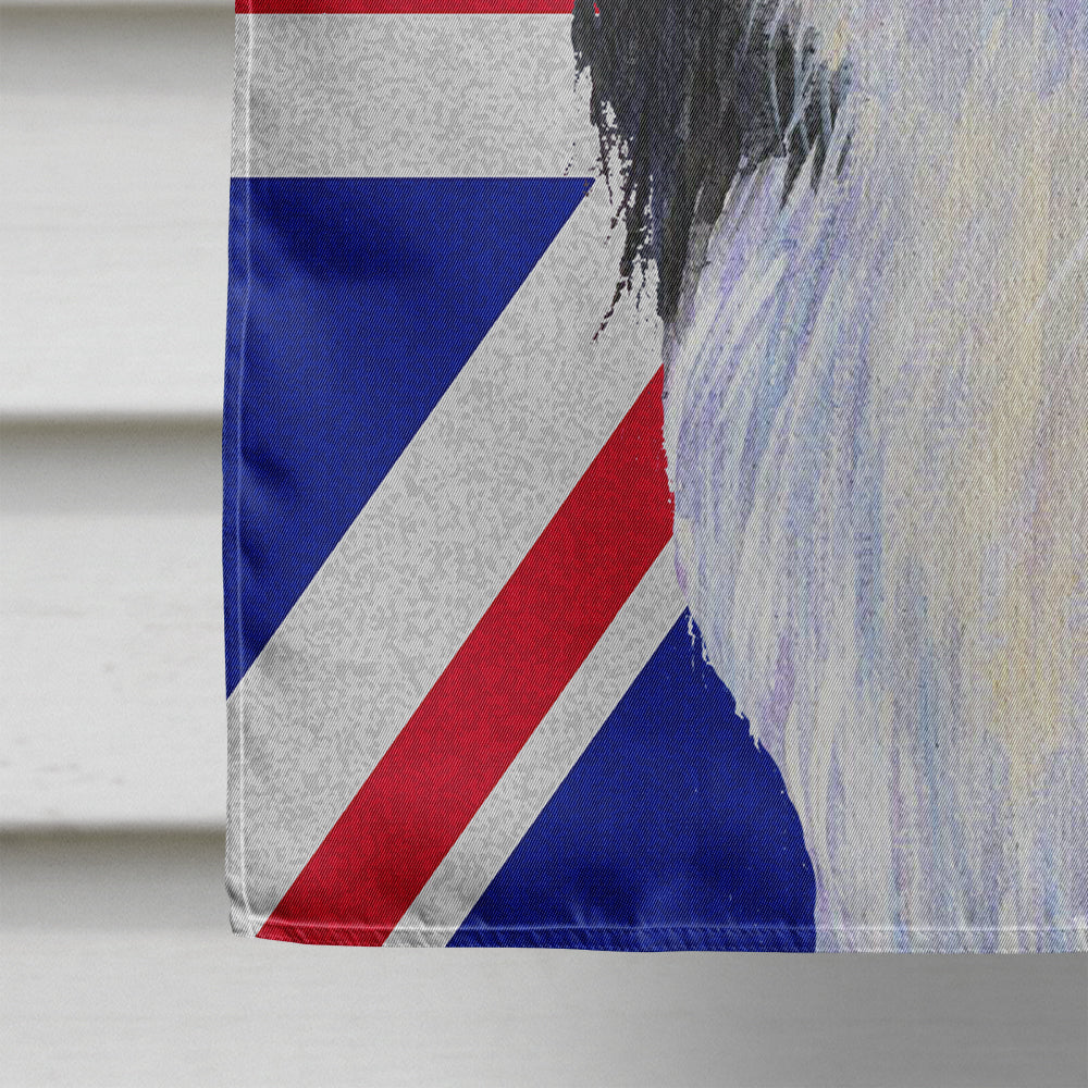 Japanese Chin with English Union Jack British Flag House Flag 28x40 Porch Sleeve Pole Decorative Outside Yard Banner Artwork Wall Hanging, Polyester