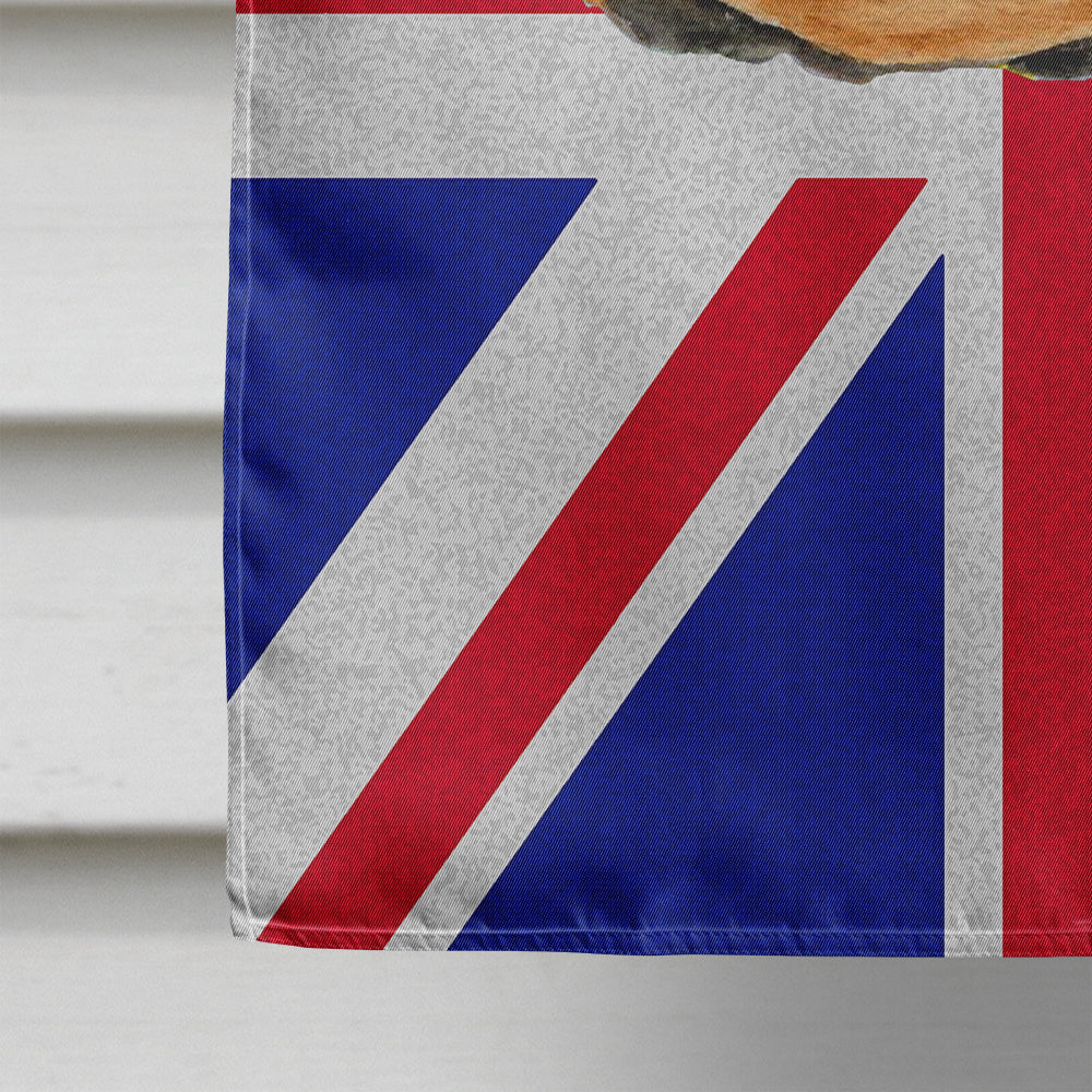 Doberman with English Union Jack British Flag House Flag 28x40 Porch Sleeve Pole Decorative Outside Yard Banner Artwork Wall Hanging, Polyester