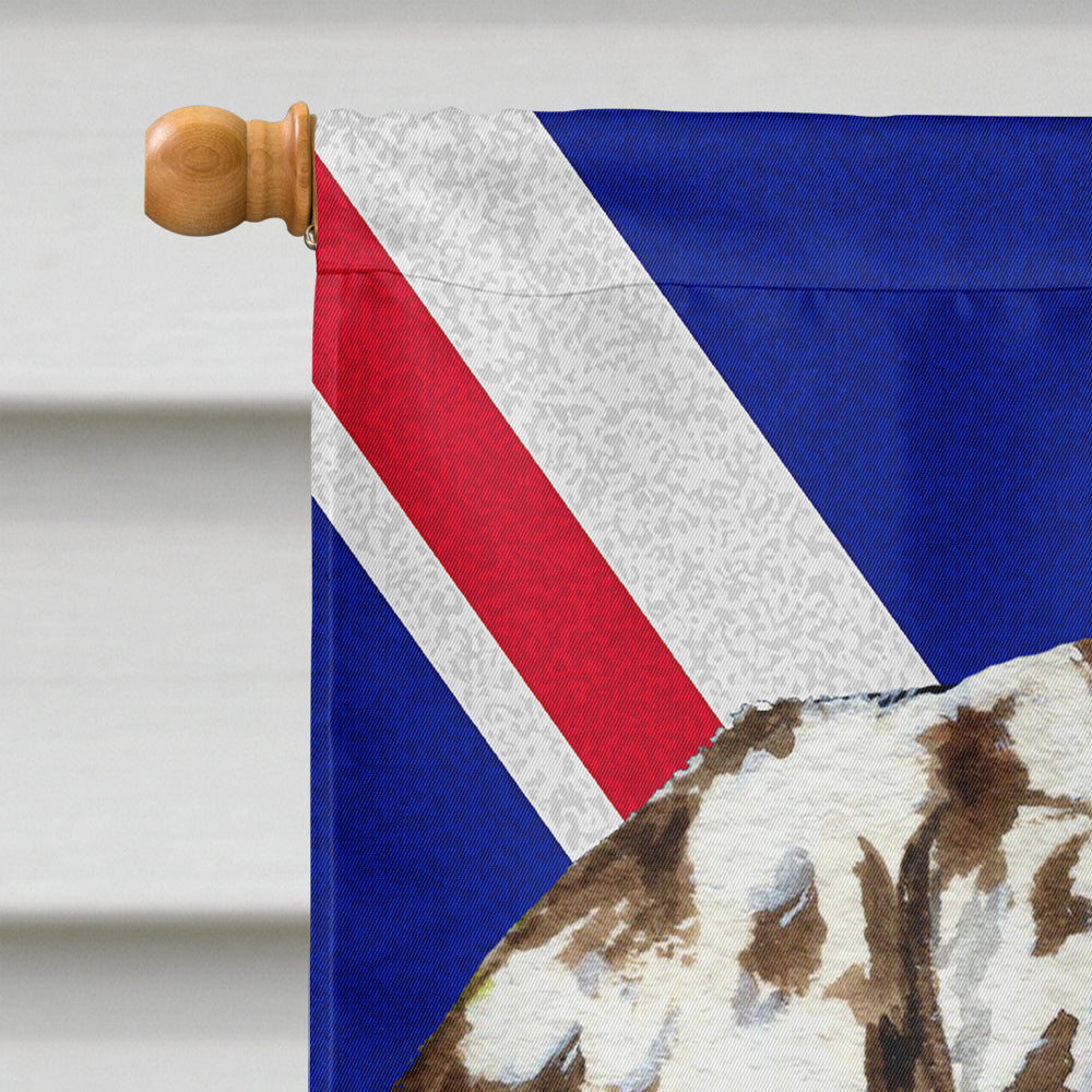 Dalmatian with English Union Jack British Flag House Flag 28x40 Porch Sleeve Pole Decorative Outside Yard Banner Artwork Wall Hanging, Polyester