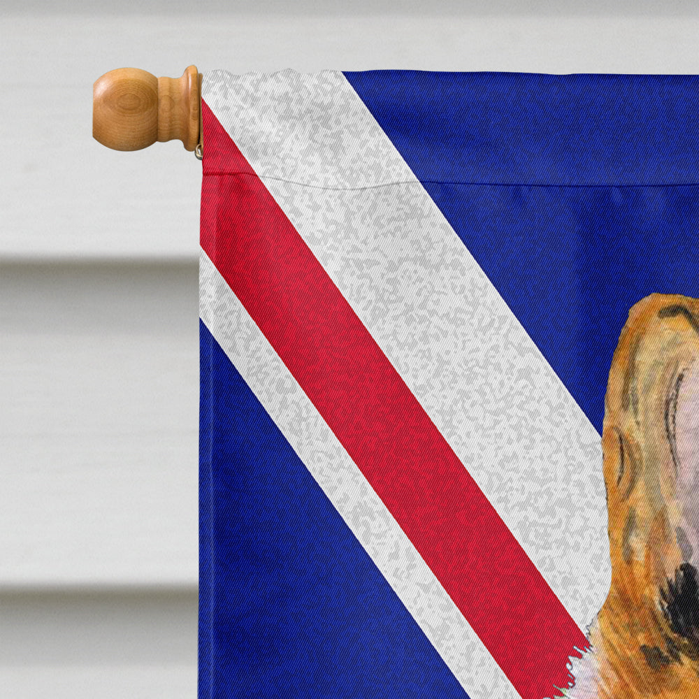 Collie Smooth with English Union Jack British Flag House Flag 28x40 Porch Sleeve Pole Decorative Outside Yard Banner Artwork Wall Hanging, Polyester