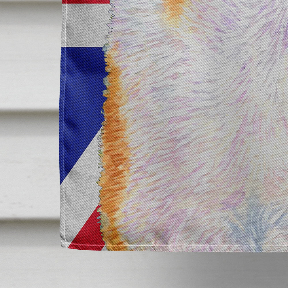 Collie Smooth with English Union Jack British Flag House Flag 28x40 Porch Sleeve Pole Decorative Outside Yard Banner Artwork Wall Hanging, Polyester