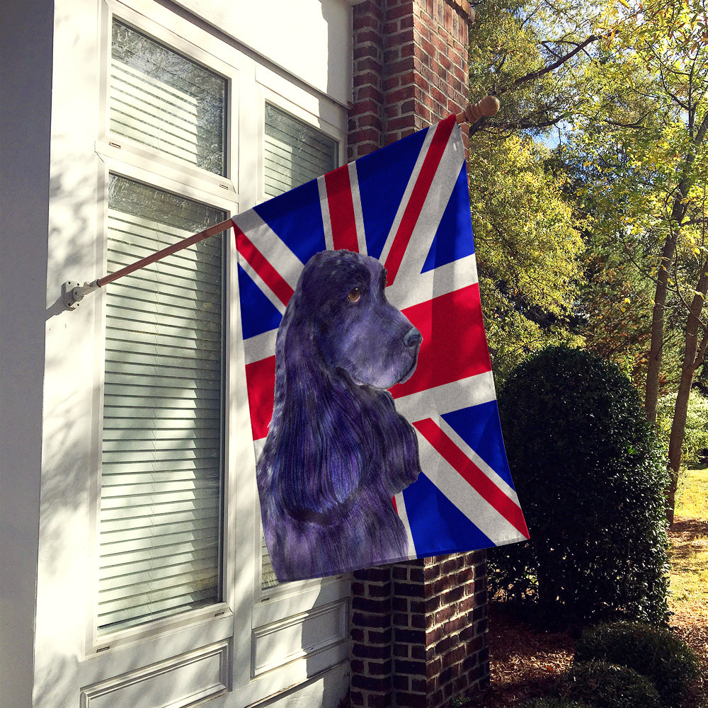Cocker Spaniel with English Union Jack British Flag House Flag 28x40 Porch Sleeve Pole Decorative Outside Yard Banner Artwork Wall Hanging, Polyester