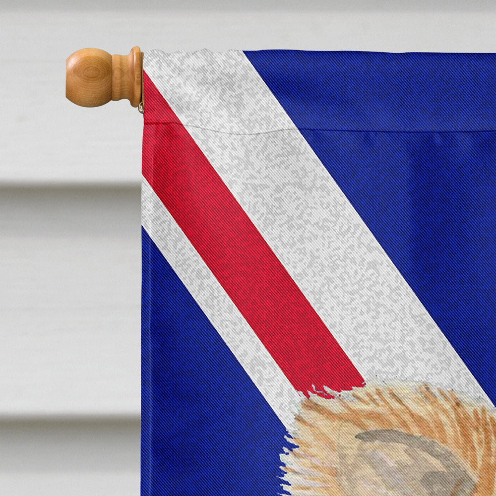 Chihuahua with English Union Jack British Flag House Flag 28x40 Porch Sleeve Pole Decorative Outside Yard Banner Artwork Wall Hanging, Polyester
