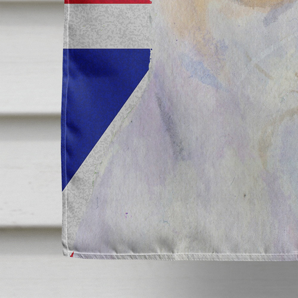 Chihuahua with English Union Jack British Flag House Flag 28x40 Porch Sleeve Pole Decorative Outside Yard Banner Artwork Wall Hanging, Polyester