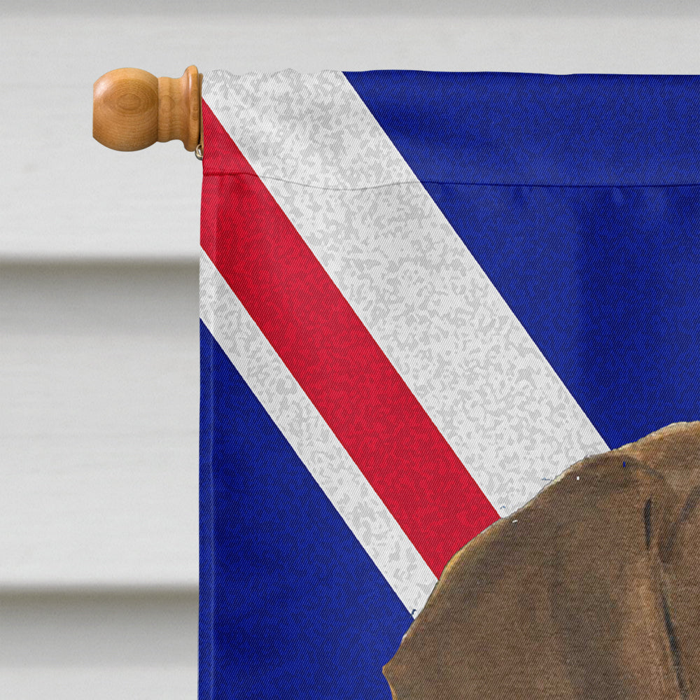 Doberman Natural Ears with English Union Jack British Flag House Flag 28x40 Porch Sleeve Pole Decorative Outside Yard Banner Artwork Wall Hanging, Polyester
