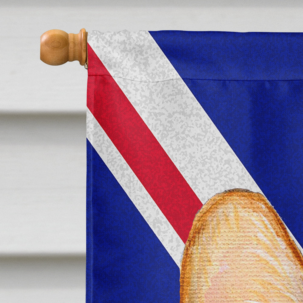 Corgi with English Union Jack British Flag House Flag 28x40 Porch Sleeve Pole Decorative Outside Yard Banner Artwork Wall Hanging, Polyester