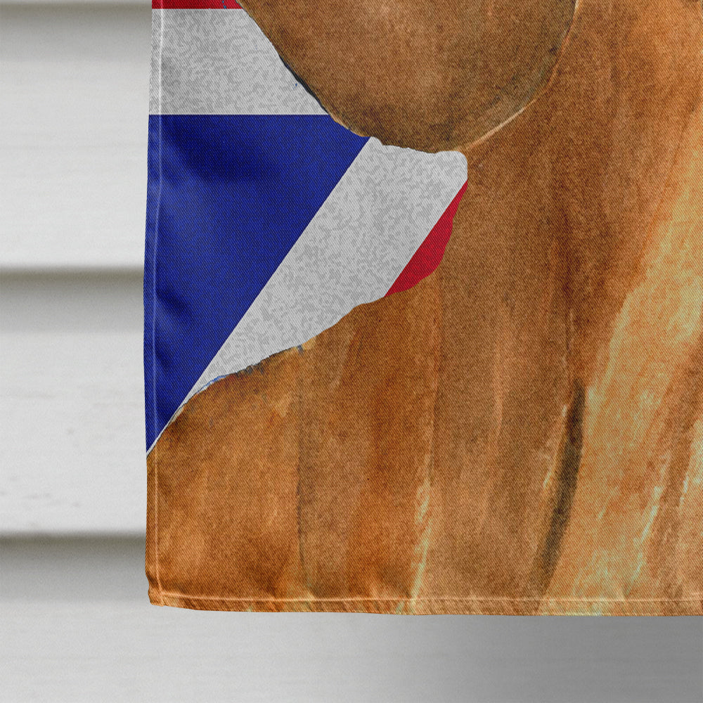 Dachshund with English Union Jack British Flag House Flag 28x40 Porch Sleeve Pole Decorative Outside Yard Banner Artwork Wall Hanging, Polyester