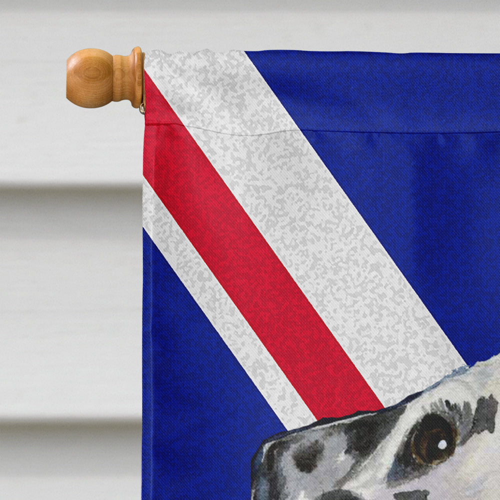 Dalmatian with English Union Jack British Flag House Flag 28x40 Porch Sleeve Pole Decorative Outside Yard Banner Artwork Wall Hanging, Polyester