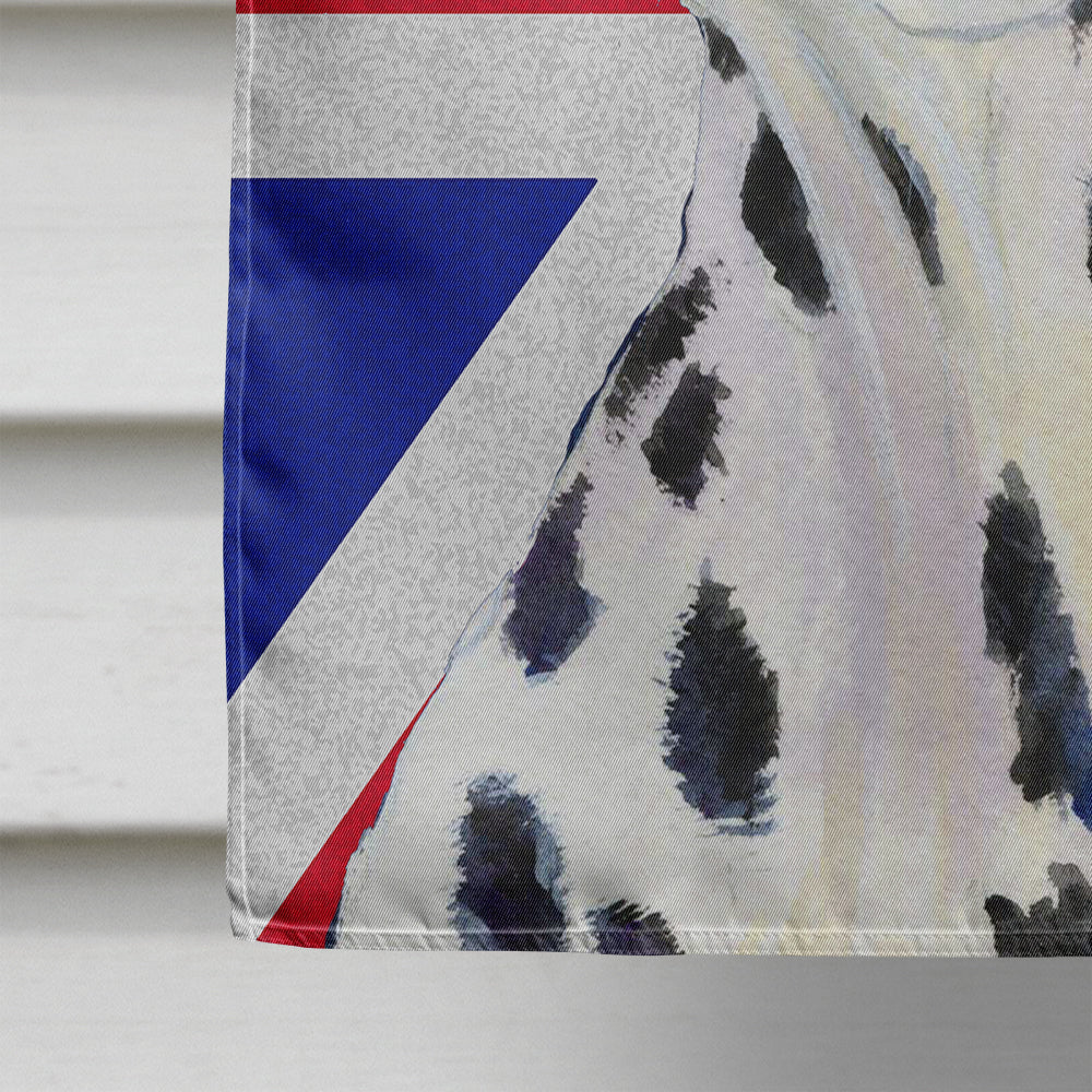 Dalmatian with English Union Jack British Flag House Flag 28x40 Porch Sleeve Pole Decorative Outside Yard Banner Artwork Wall Hanging, Polyester