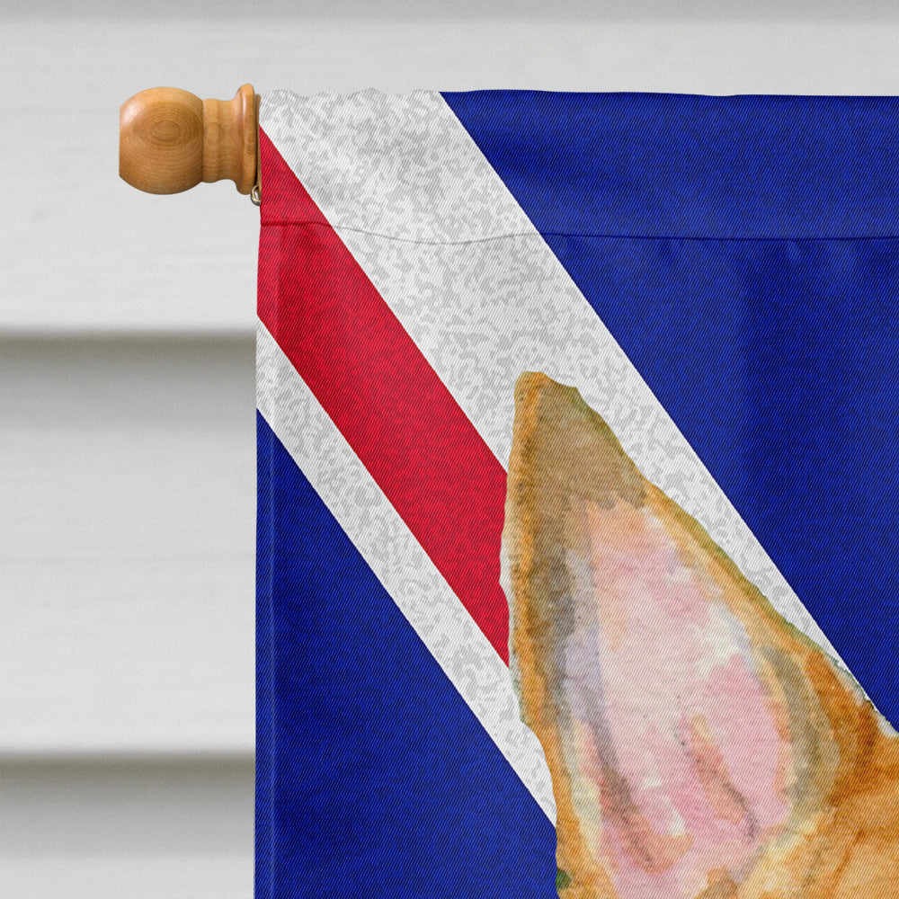 Bull Terrier with English Union Jack British Flag House Flag 28x40 Porch Sleeve Pole Decorative Outside Yard Banner Artwork Wall Hanging, Polyester