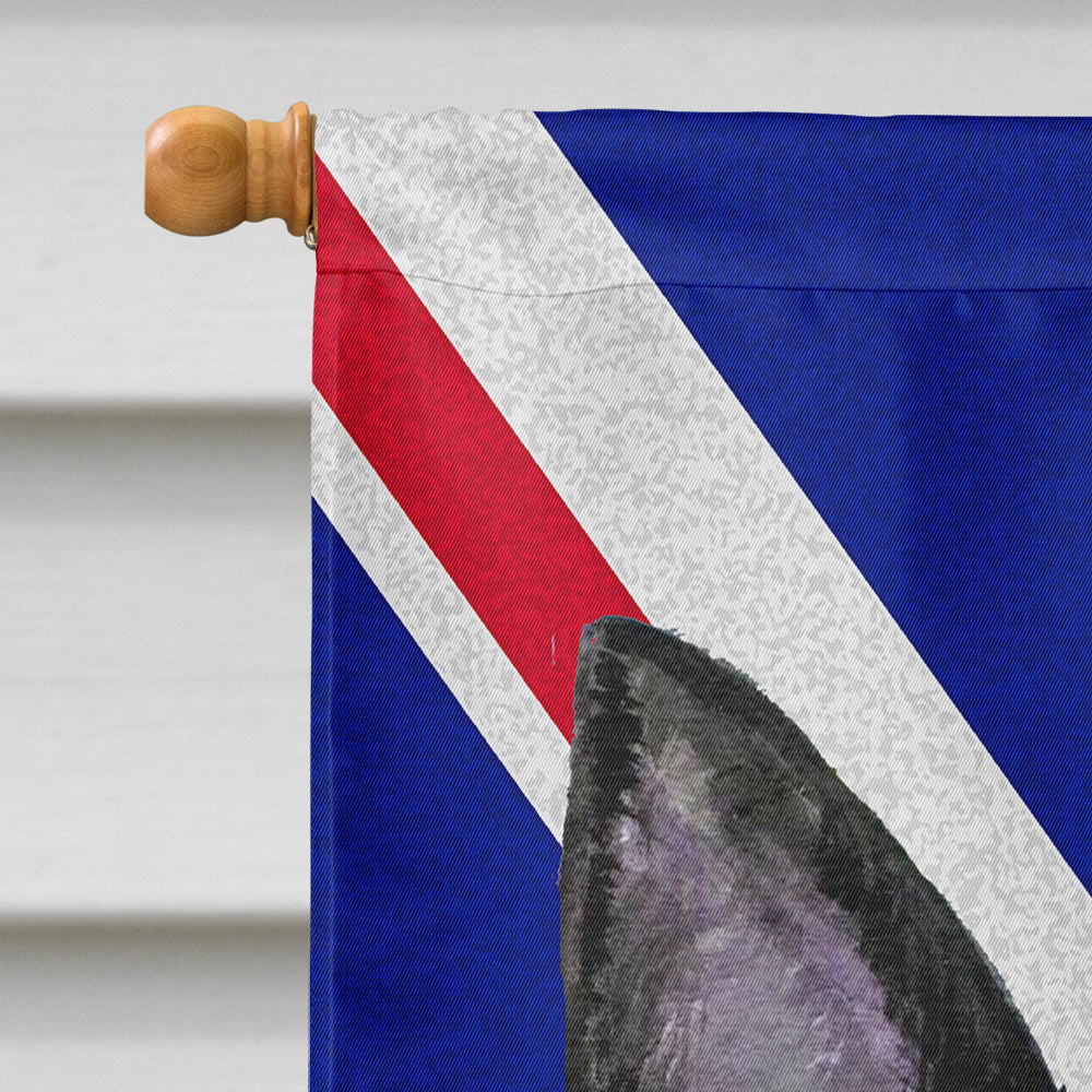 Australian Kelpie with English Union Jack British Flag House Flag 28x40 Porch Sleeve Pole Decorative Outside Yard Banner Artwork Wall Hanging, Polyester