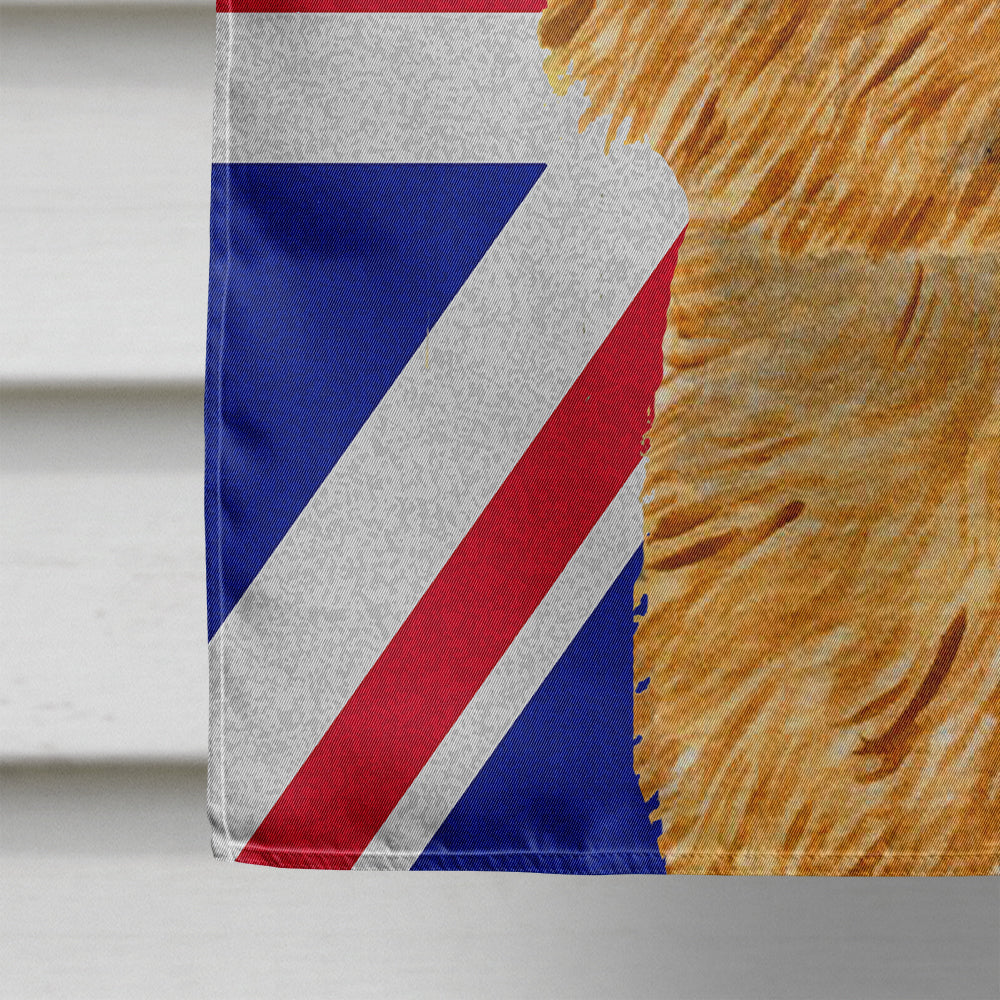 Norwich Terrier with English Union Jack British Flag House Flag 28x40 Porch Sleeve Pole Decorative Outside Yard Banner Artwork Wall Hanging, Polyester