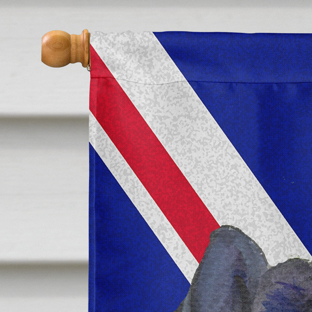 Chow Chow with English Union Jack British Flag House Flag 28x40 Porch Sleeve Pole Decorative Outside Yard Banner Artwork Wall Hanging, Polyester
