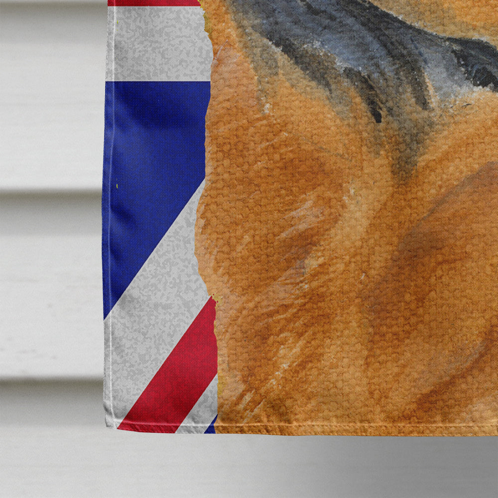 Chow Chow with English Union Jack British Flag House Flag 28x40 Porch Sleeve Pole Decorative Outside Yard Banner Artwork Wall Hanging, Polyester