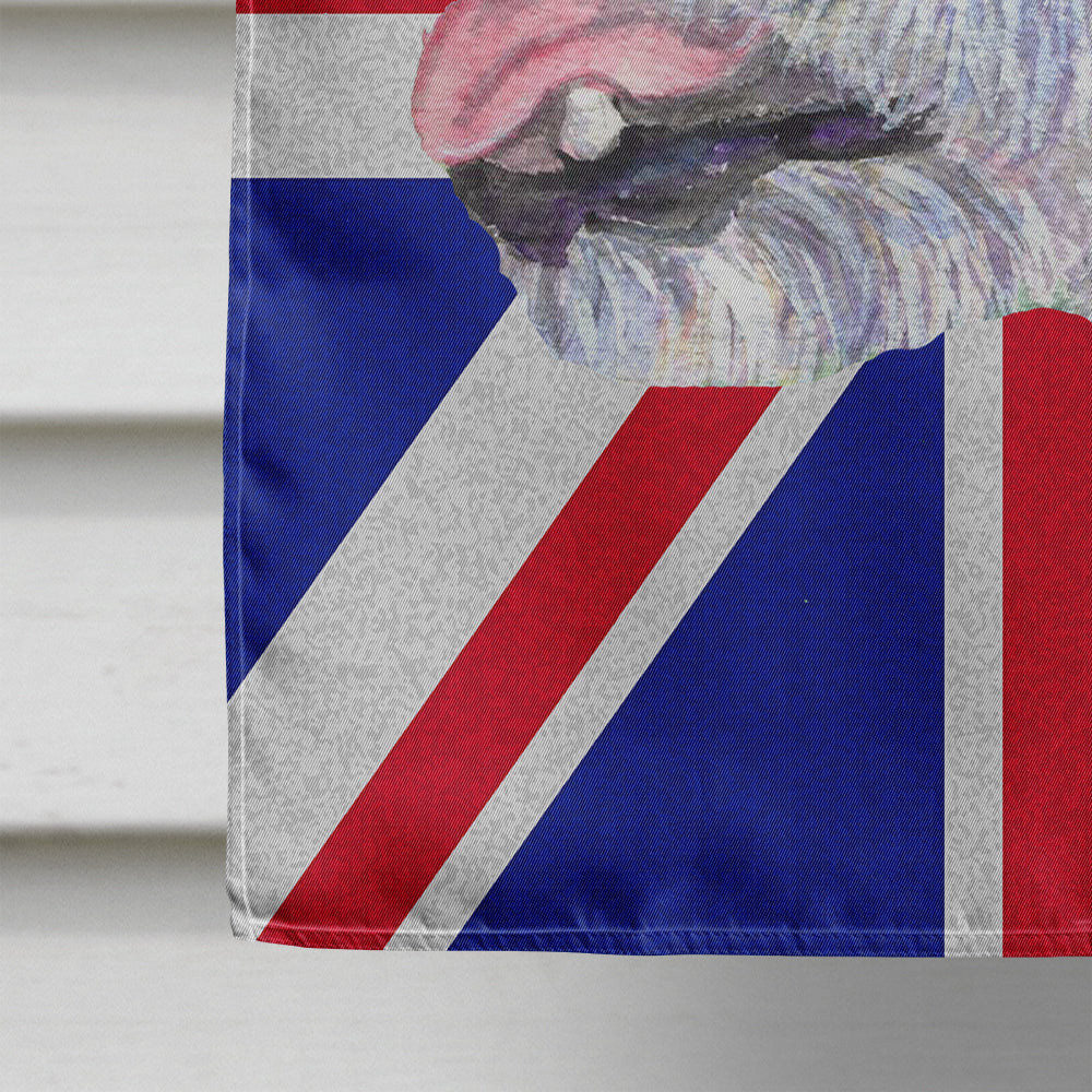 Jack Russell Terrier with English Union Jack British Flag House Flag 28x40 Porch Sleeve Pole Decorative Outside Yard Banner Artwork Wall Hanging, Polyester