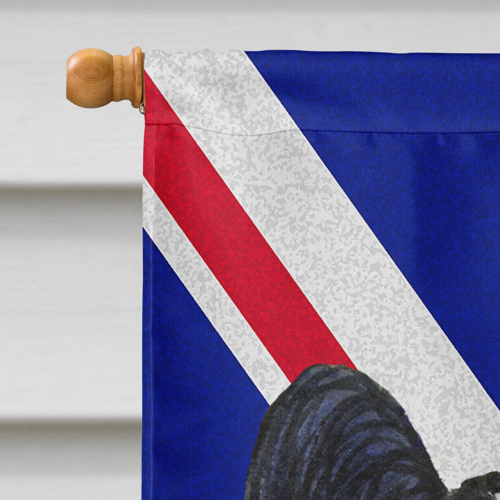 Papillon with English Union Jack British Flag House Flag 28x40 Porch Sleeve Pole Decorative Outside Yard Banner Artwork Wall Hanging, Polyester