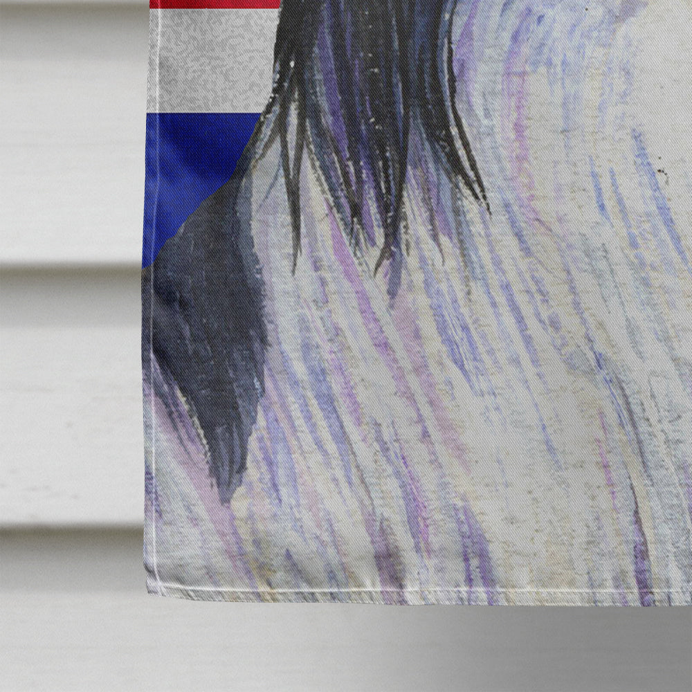 Papillon with English Union Jack British Flag House Flag 28x40 Porch Sleeve Pole Decorative Outside Yard Banner Artwork Wall Hanging, Polyester