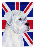 Boxer with English Union Jack British Flag House Flag 28x40 Porch Sleeve Pole Decorative Outside Yard Banner Artwork Wall Hanging, Polyester