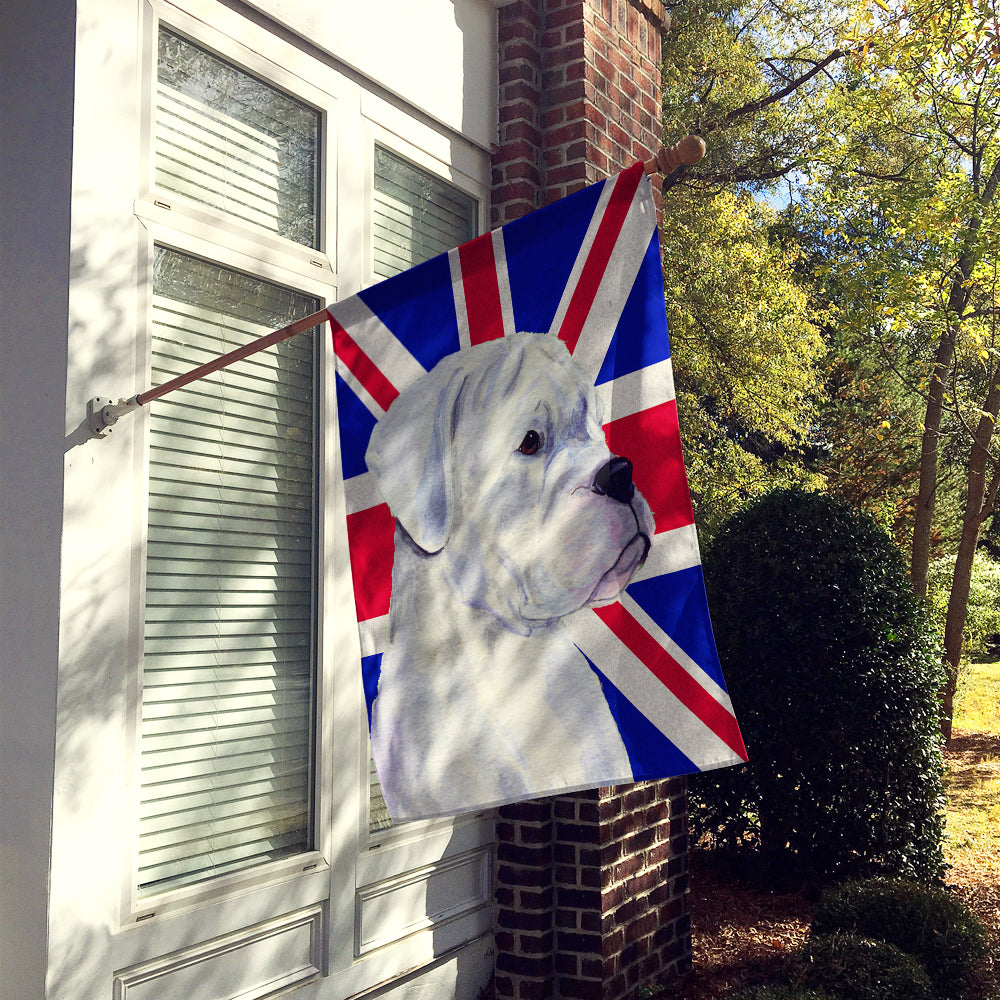 Boxer with English Union Jack British Flag House Flag 28x40 Porch Sleeve Pole Decorative Outside Yard Banner Artwork Wall Hanging, Polyester