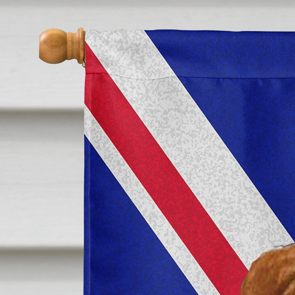 Sussex Spaniel with English Union Jack British Flag House Flag 28x40 Porch Sleeve Pole Decorative Outside Yard Banner Artwork Wall Hanging, Polyester