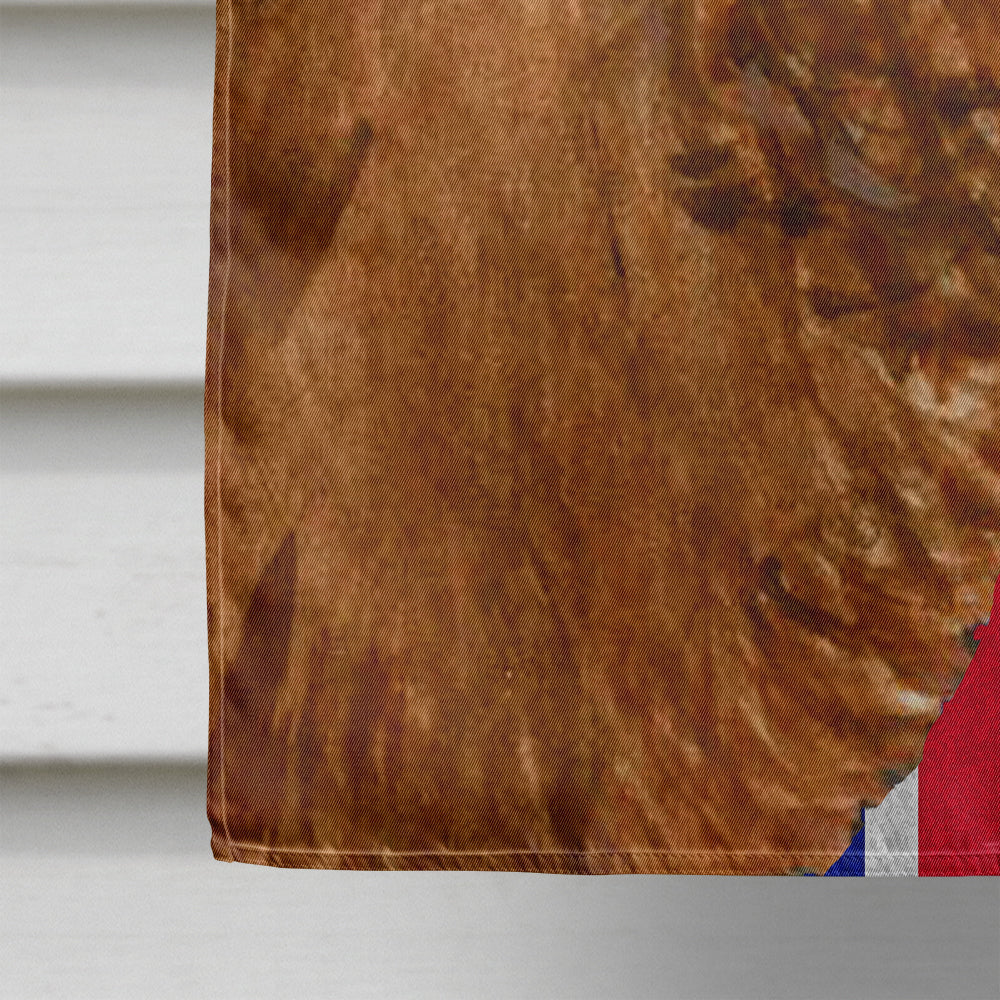 Sussex Spaniel with English Union Jack British Flag House Flag 28x40 Porch Sleeve Pole Decorative Outside Yard Banner Artwork Wall Hanging, Polyester