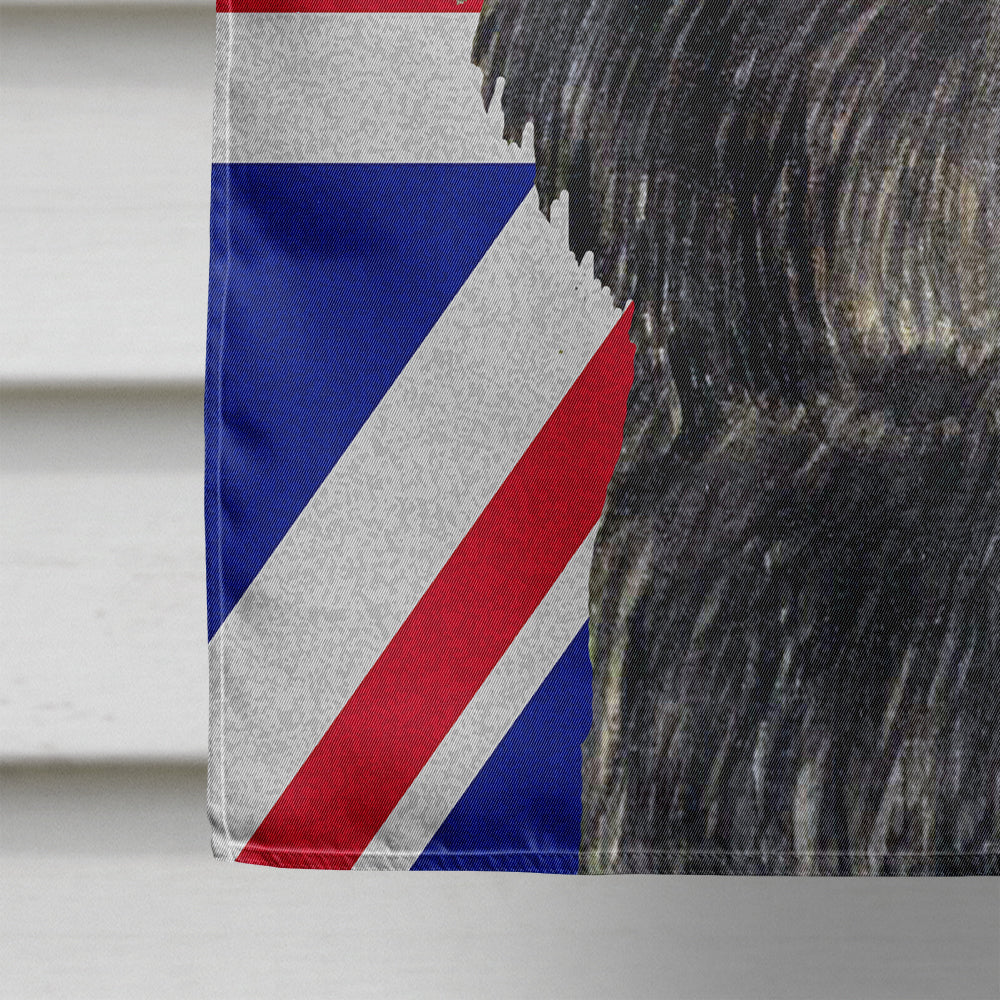 Affenpinscher with English Union Jack British Flag House Flag 28x40 Porch Sleeve Pole Decorative Outside Yard Banner Artwork Wall Hanging, Polyester