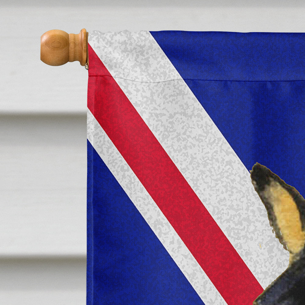 Basenji with English Union Jack British Flag House Flag 28x40 Porch Sleeve Pole Decorative Outside Yard Banner Artwork Wall Hanging, Polyester