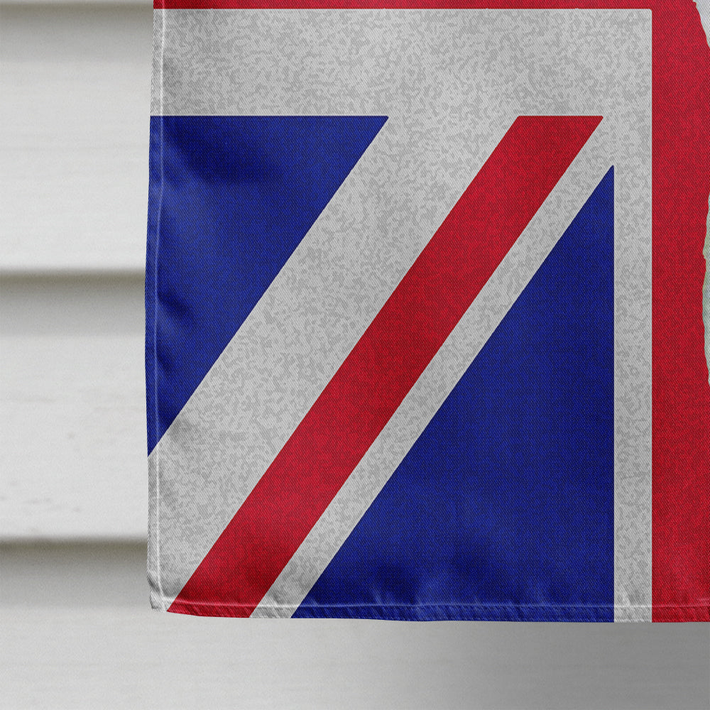 Basenji with English Union Jack British Flag House Flag 28x40 Porch Sleeve Pole Decorative Outside Yard Banner Artwork Wall Hanging, Polyester