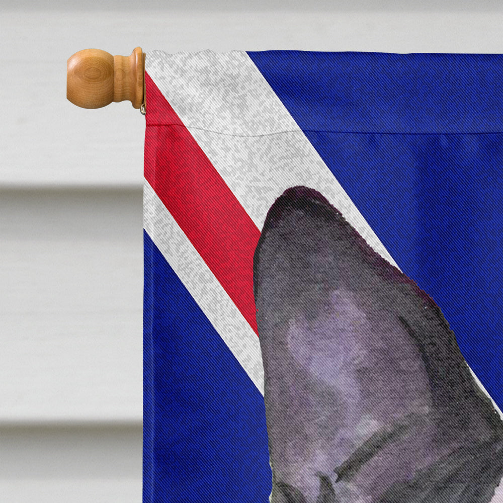 Boston Terrier with English Union Jack British Flag House Flag 28x40 Porch Sleeve Pole Decorative Outside Yard Banner Artwork Wall Hanging, Polyester