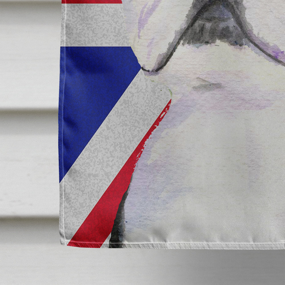 Boston Terrier with English Union Jack British Flag House Flag 28x40 Porch Sleeve Pole Decorative Outside Yard Banner Artwork Wall Hanging, Polyester