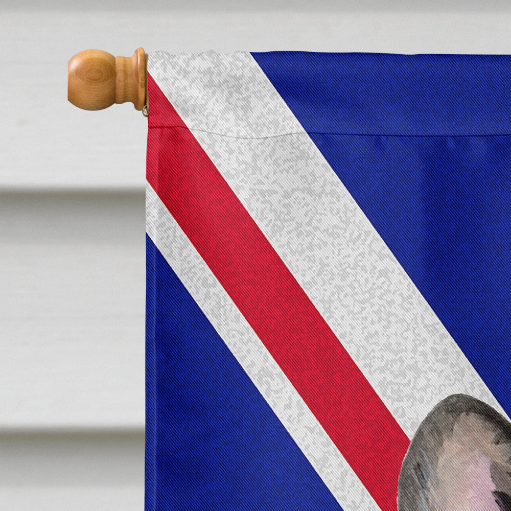 French Bulldog with English Union Jack British Flag House Flag 28x40 Porch Sleeve Pole Decorative Outside Yard Banner Artwork Wall Hanging, Polyester