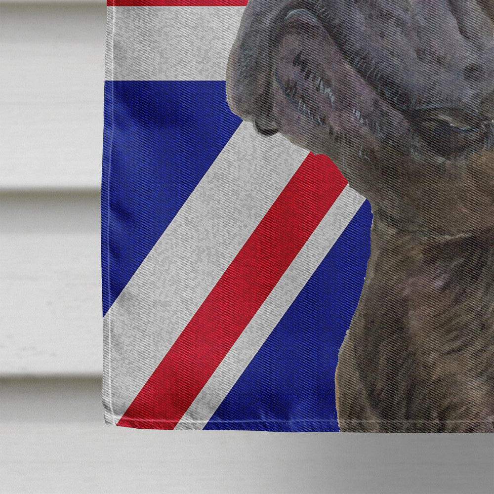 French Bulldog with English Union Jack British Flag House Flag 28x40 Porch Sleeve Pole Decorative Outside Yard Banner Artwork Wall Hanging, Polyester
