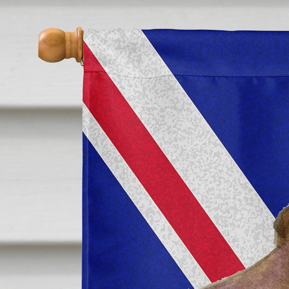 Field Spaniel with English Union Jack British Flag House Flag 28x40 Porch Sleeve Pole Decorative Outside Yard Banner Artwork Wall Hanging, Polyester